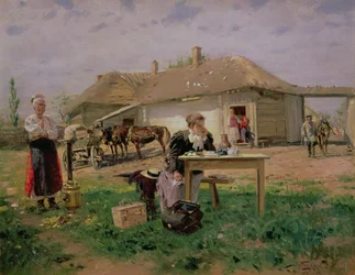 Ankunft einer Lehrerin auf dem Land, 1897